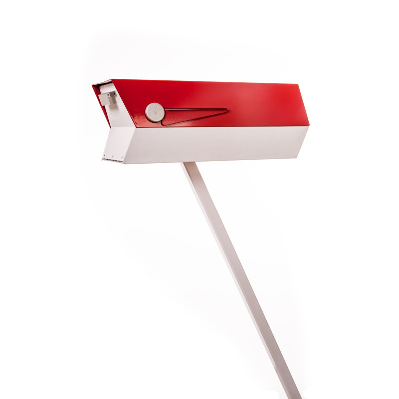 Boîte aux lettres moderne 2 tons, Blanc / paprika (rouge)