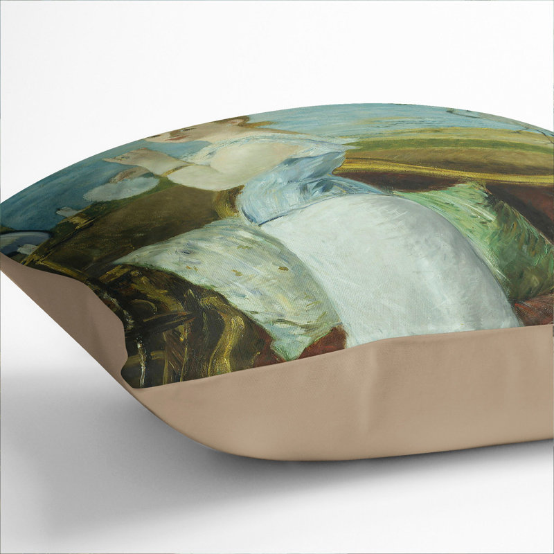 Nana By Edouard Manet Square Throw Cushion, Stone, 55cm H x 55cm W x 20cm D