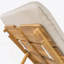 Chaise longue d'extérieur avec roulettes, structure en bois d'acacia (ensemble de 2)
