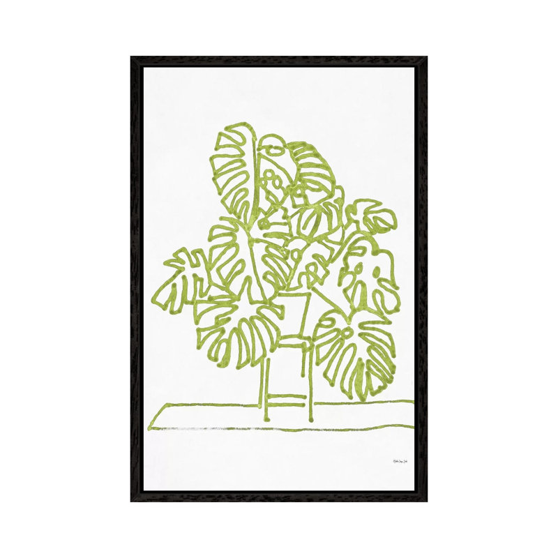 Tropical Plant II 1 Piece Painting on Canvas, 101.6cm H x 66.04cm W x 3.81cm D, Black Floater Framed
