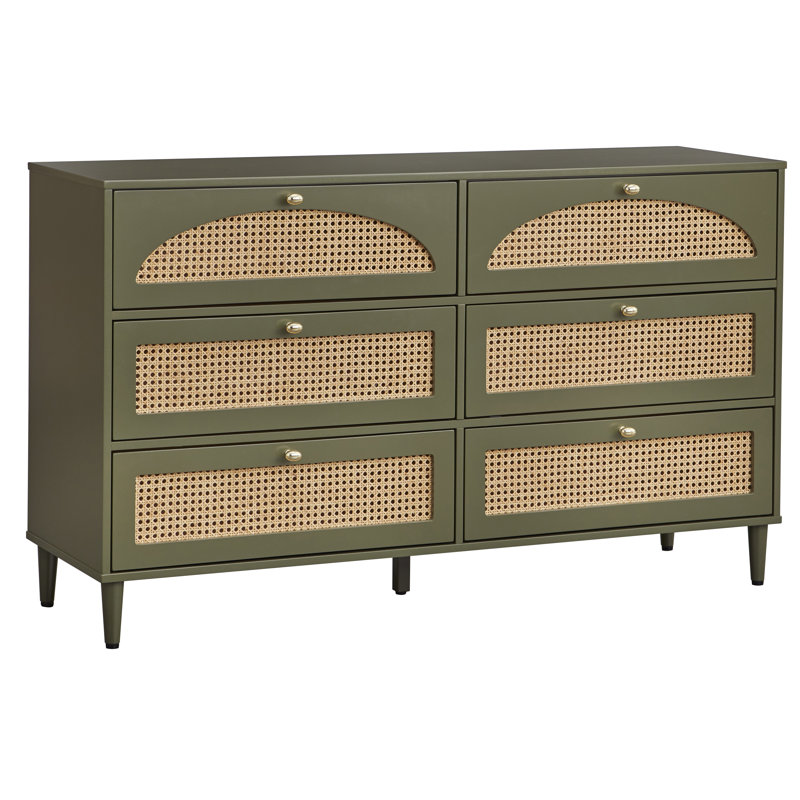Commode 6 tiroirs Taylor, Olive Green