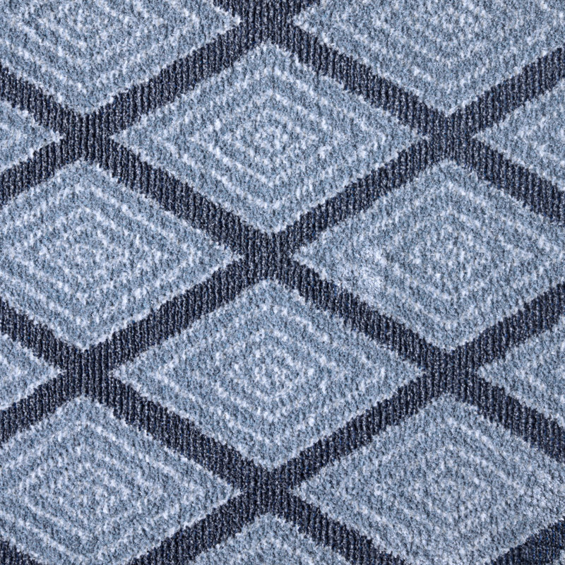Town & Country Everyday Rein Solid Diamond Everwash Non-Slip Backing Washable Area Rug Blue, Rectangle 7'10" x 10'2"