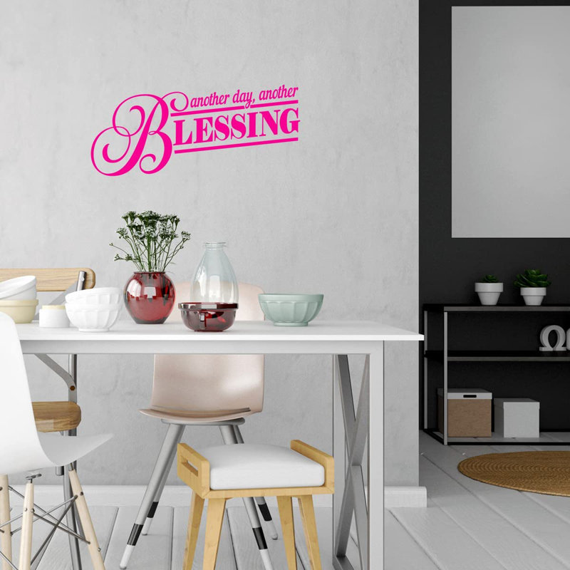 Text & Numbers Non-Wall Damaging Wall Decal, Hot Pink, 22" H x 50" W