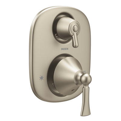 Robinet de douche thermostatique à trois fonctions avec garniture, inverseur et moentrol Wynford