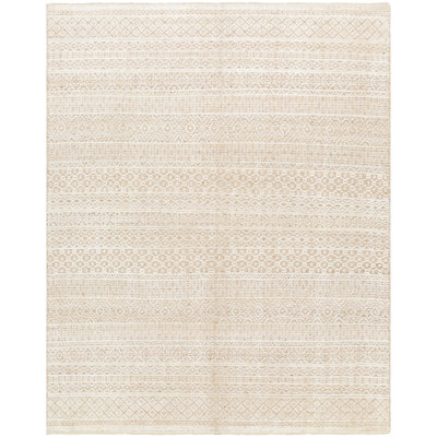 Tapis ivoire noué à la main Maja
