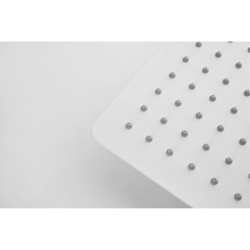 High Rain Showerhead - Stainless Steel, Water Saving, Self-Cleaning, 10"X10" White, Compatible Anywhere Saving Rainfall Shower Head , With All Arms