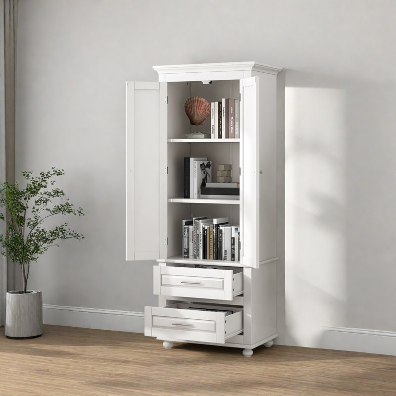 Grande armoire de rangement avec deux tiroirs pour la salle de bain / bureau