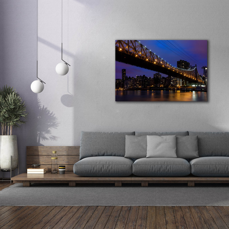 Toile épique «Queensboro Bridge» par Rick Berk, 60 po x 40 po