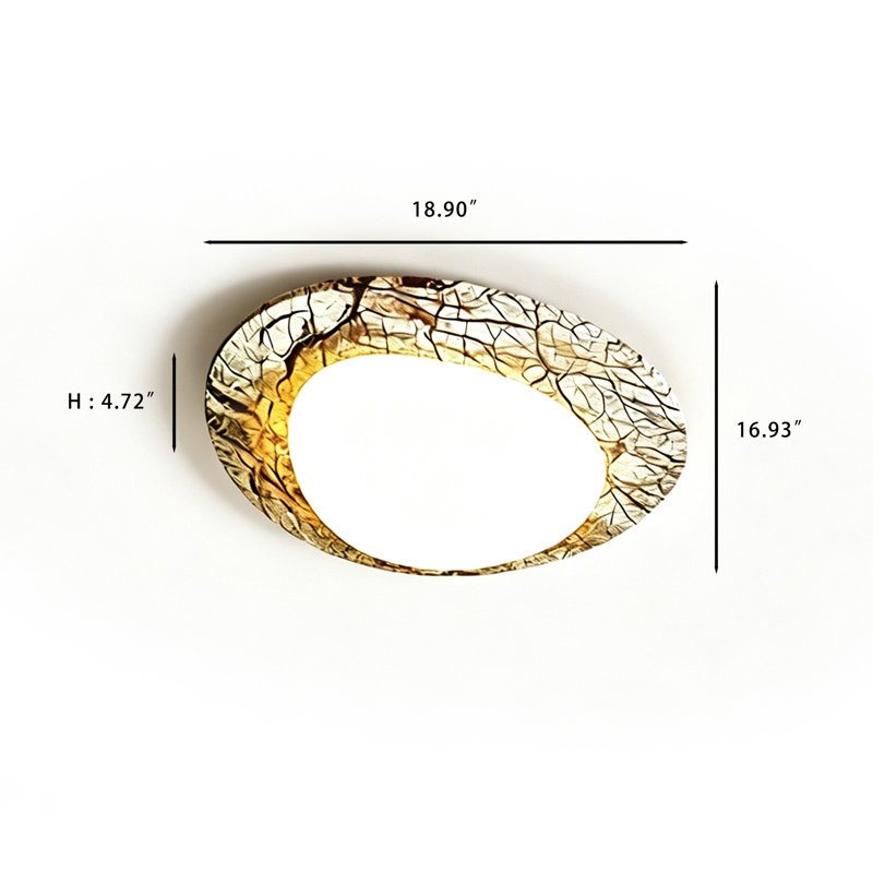 Plafonnier à DEL en marbre 18,9 po Wabi-Sabi
