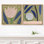 Scandinave vert olive botanique abstrait fleur et fruit décoration murale minimale pour le salon