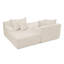 Méridienne à deux places paresseuse, canapé compressé sans assemblage, fabriquée en tissu de velours, méridienne moderne et moelleuse, utilisée pour les salons et les chambres à coucher - beige-779772205
