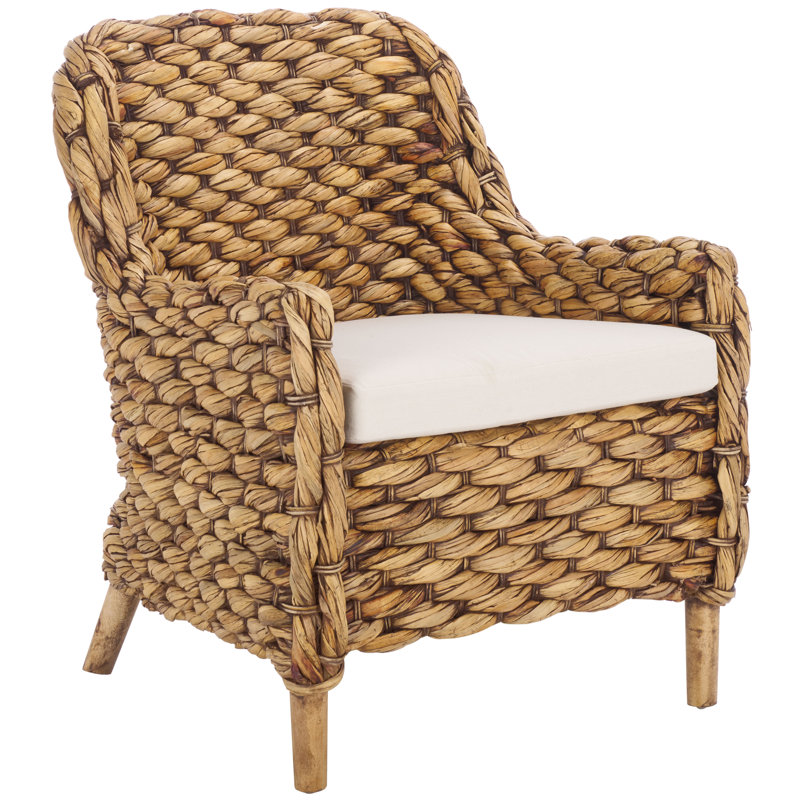 Purrl Hyacinth Accent Chair with Cushion, Brown Wash