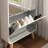 Accent Shoe Cabinet with Full-length Mirror for Narrow Entryway