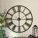 Solange Round Metal Farmhouse Wall Clock