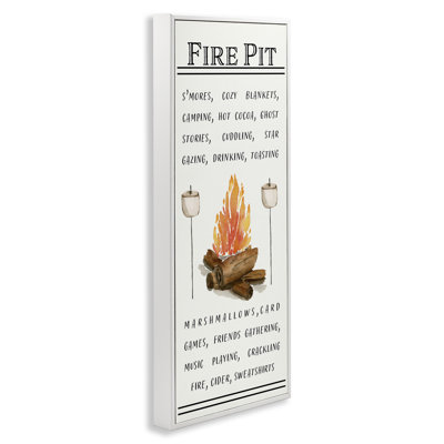«Fire Fire & Marshmallows», art de la giclée encadrée par Corrine Rose Designs