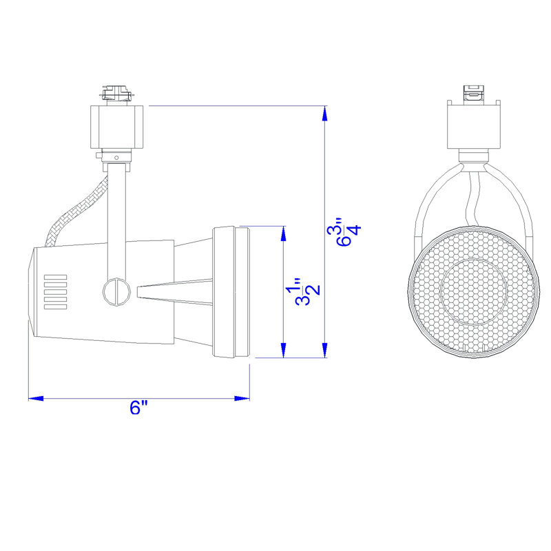 LED Adjustable Track Head, White