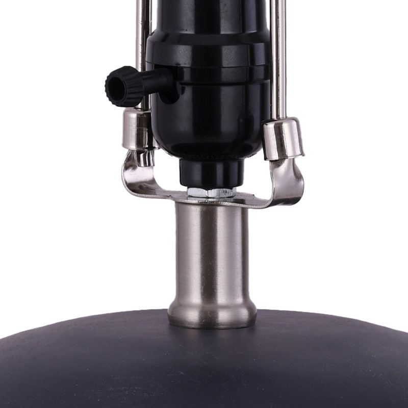 Ensemble de 2 lampes de table en céramique, Noir, H 18,11 po x l 15,75 po x P 15,75 po