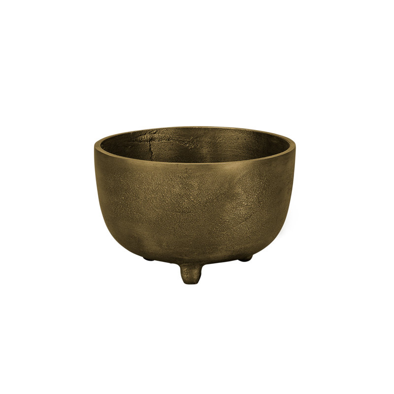 Handmade Stainless Steel Decorative Bowl, 4" H x 6.5" W x 6.5" D