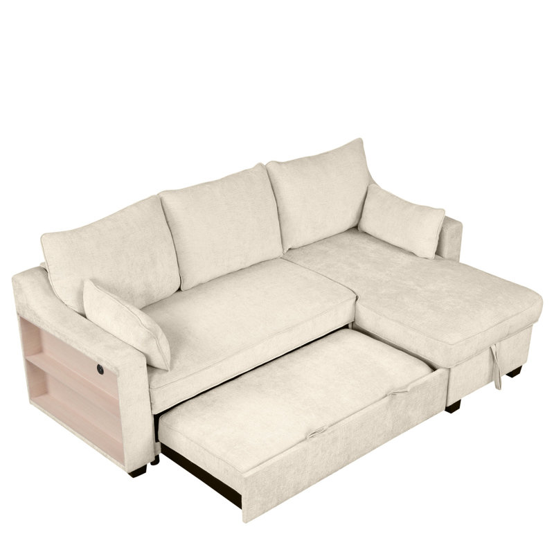Sleeper Sofa Convertible Sofa Bed Sofa Arm Sofa Bed Couch Sleep Sofa Comfy Sofa Modern Sofa, Beige