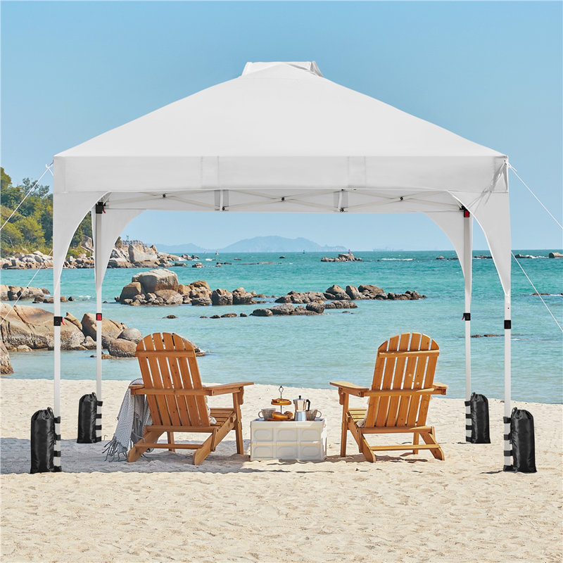 3m x 3m Iron Pop-Up Gazebo, White