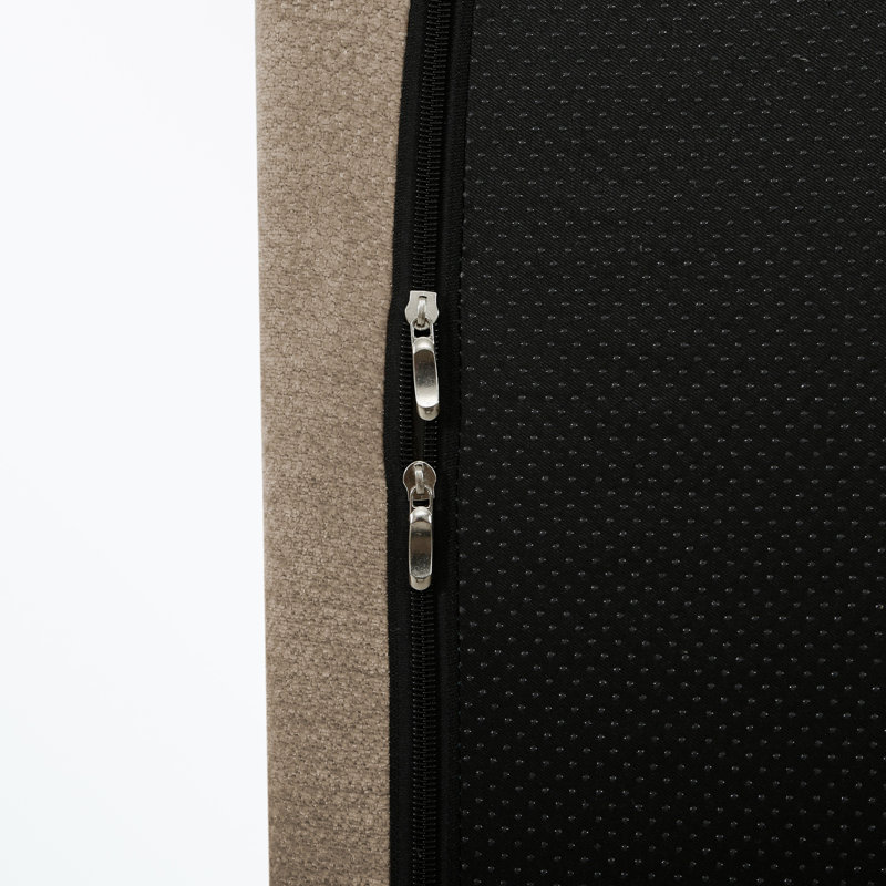 Canapé modulaire en forme de L Boneless avec éponge et méridienne haute densité, Mélange de polyester espresso