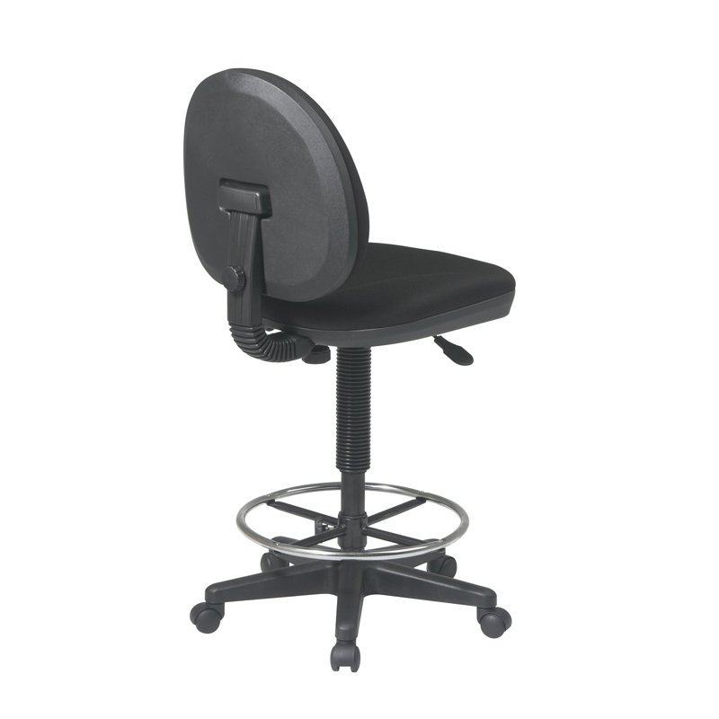 Polyester Blend Drafting Chair, Icon - Black