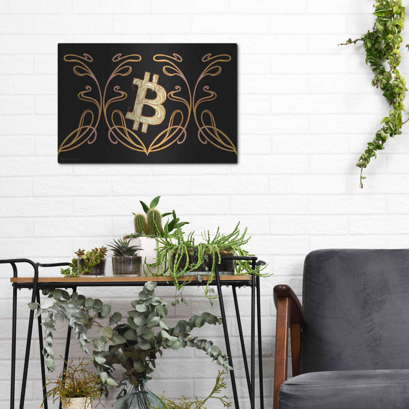 «Art Nouveau Bitcoin Gold» par Katalina Ooma, H 12 po x l 16 po