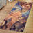 Non-Woven Soft Printed Rug with Intricate Floral Design and Vibrant Color Palette for Aesthetically Pleasing Home Decor-129549923