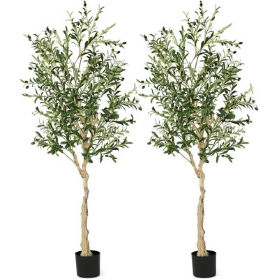Arbre artificiel 72 po en olivier en pot