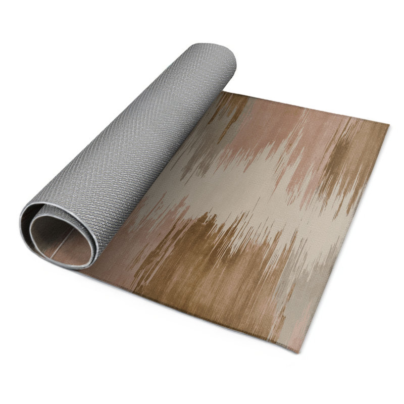 Watercolor Gray Indoor and Outdoor Area Rug, Rectangle 5' x 7'