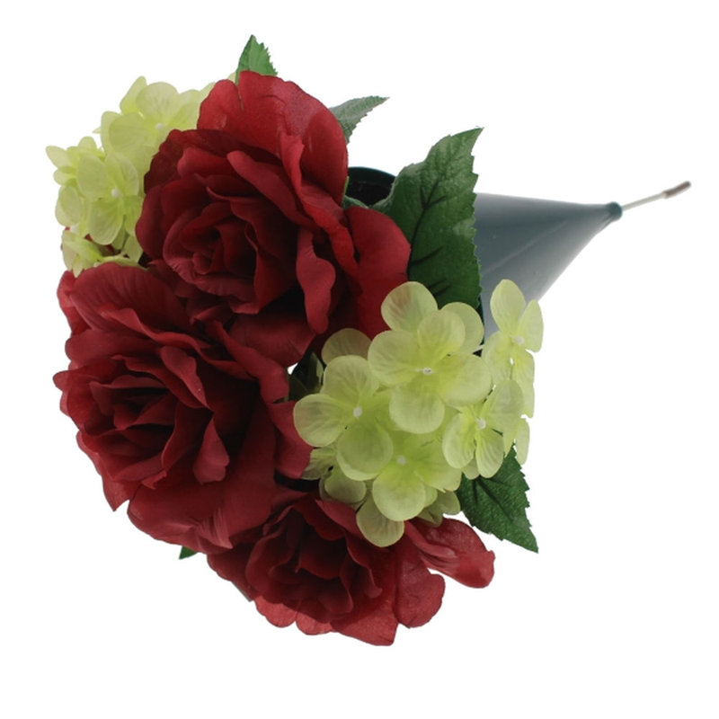Fabric Mixed Assortment Arrangement in Pot, Red
