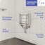 Siège de douche mural pliant, banc de salle de bain phénolique imperméable avec structure en acier inoxydable