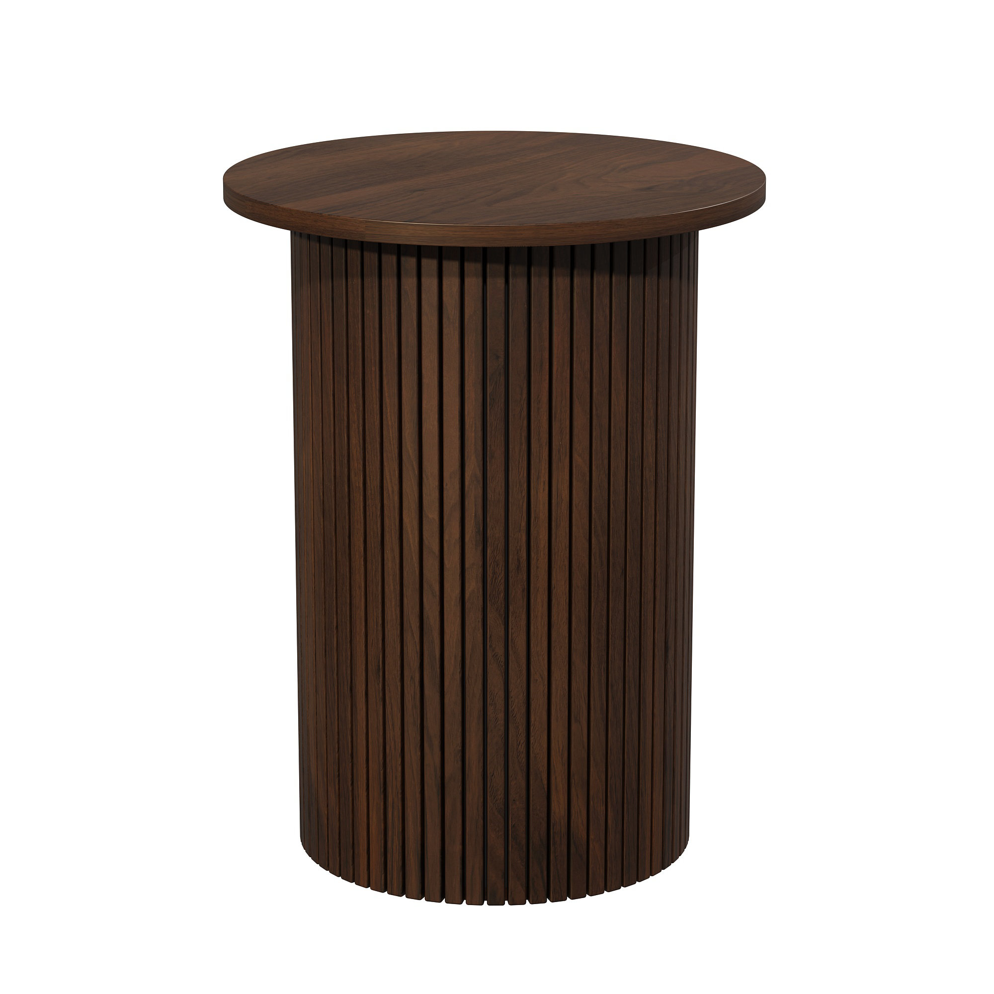Gracie Oaks Fluted Pedestal Side Table | Wayfair