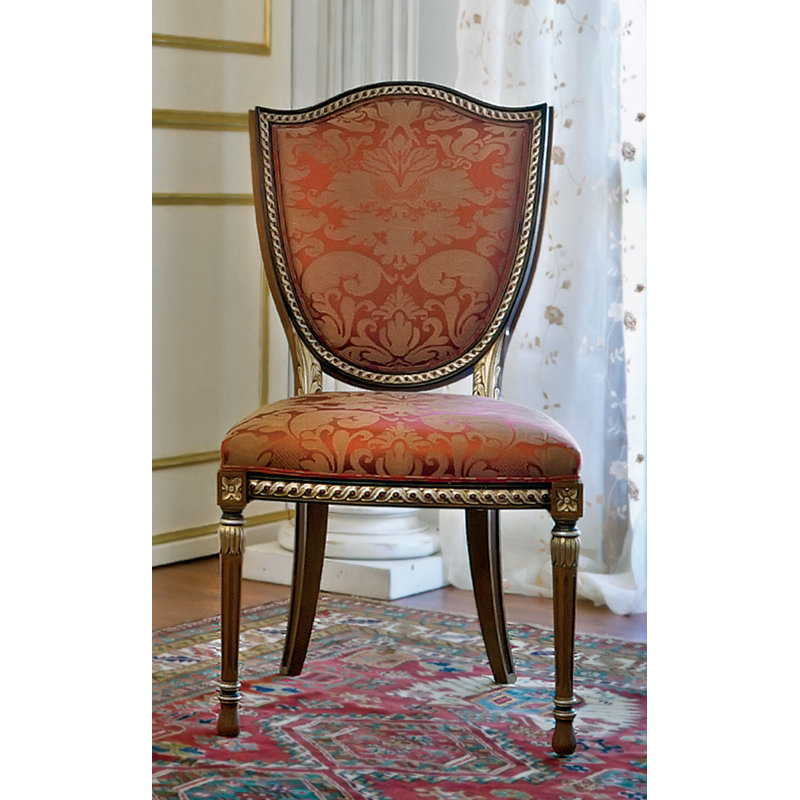 Side Chair in Brown/Red