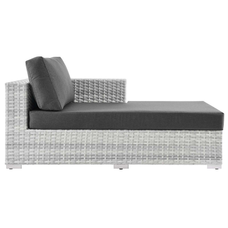 Méridienne d'extérieur droite Modway Convene, Gris anthracite