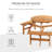 6-Seater Wooden Picnic Table And Bench Set With 3 Benches And Sunshade