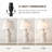 24.5" Modern Farmhouse Ivory Resin Table Lamp with 3-Way Dimmable for Bedroom Living Room Bedside Desk Nightstand 