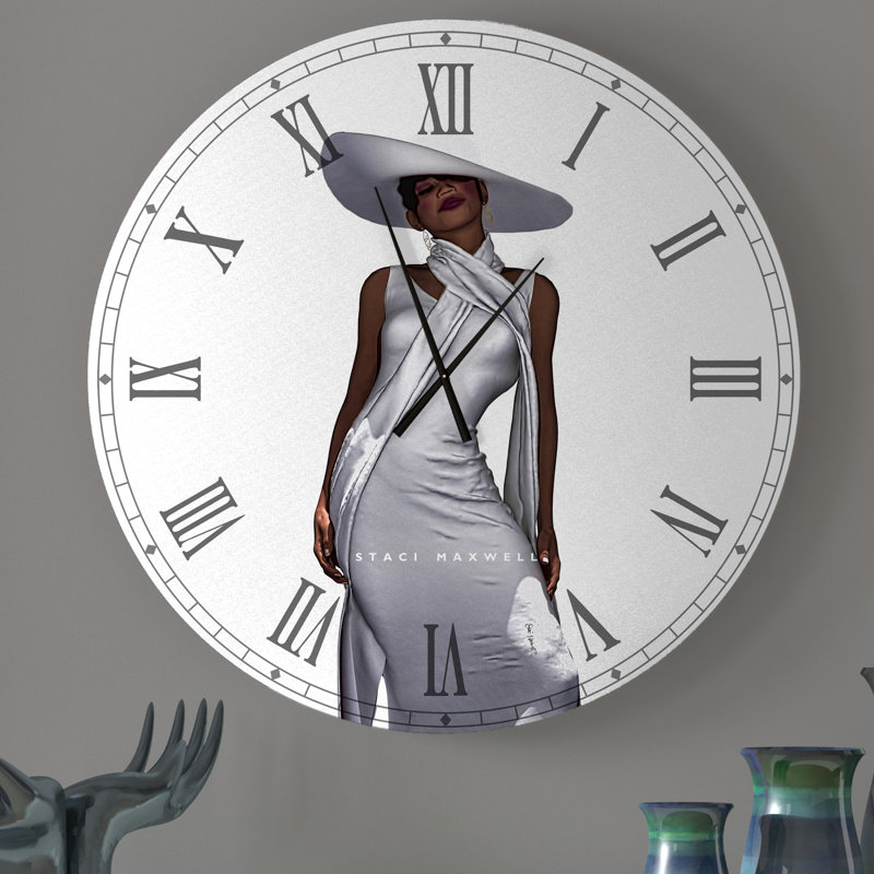 Horloge murale surdimensionnée très grande ébène, Grand