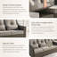 Ensemble de conversation d'extérieur pour 5 personnes avec table basse et coussins Keaisha-711096508-711096509