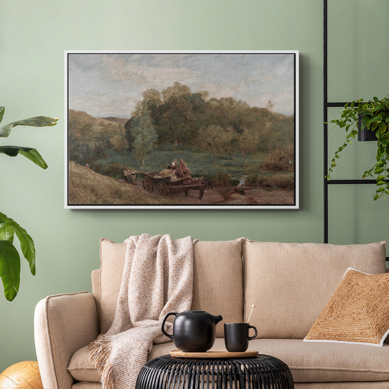 "Vintage Landscape - CDLxxxix" sur toile, Toile encadrée flottée blanche, H 25 po x l 37 po