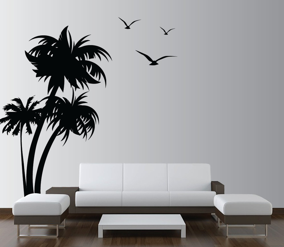 Palm Coconut Tree with Seagull Birds Nursery Wall Decal Isabelle & Max™ 