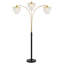 Lampe sur pied à arc moderne en cristal doré 3 lumières 85 "Brio-1979589413-1979589401-1979589403