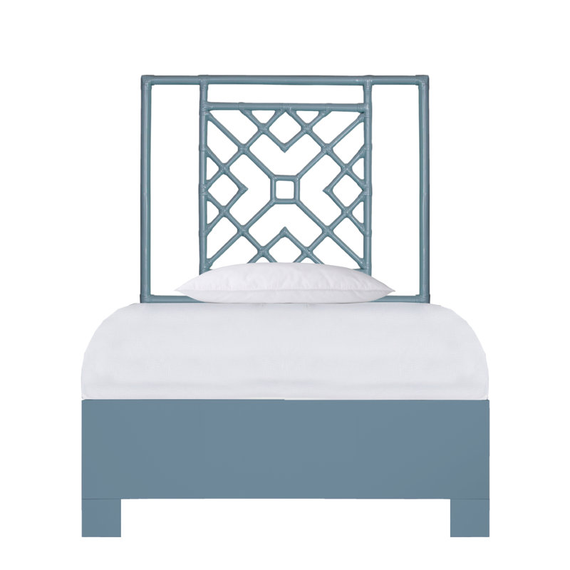 Lit plateforme Ananias, Simple, Bleu