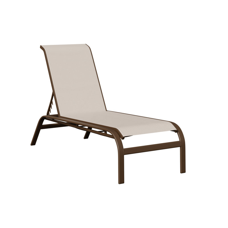 Chaise longue sans accoudoirs Berlin Gardens Murphy, Filon de bois mesquite, Beige