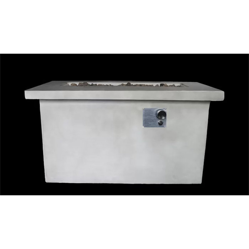 24'' H Concrete Propane/Natural Gas Outdoor Fire Pit Table, Gray