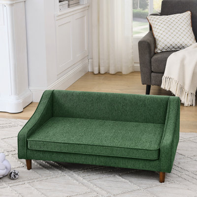 Canapé-lit surélevé durable et confortable avec accoudoirs irréguliers modernes, idéal pour la détente des chiens de taille moyenne et grande