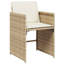  Ensemble de salle à manger de patio 10 pièces beige, brun, blanc crème