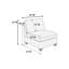Canapé modulaire contemporain 7 pièces pour salon, chenille grise, 3 canapés d'angle, 1 chaise sans accoudoirs, 1 dossier classique, revêtement en chenille, design moderne 3x
