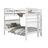 Tena Tall Solid Wood Standard Bunk Beds Twin over Twin with 4 Step Ladder, White-1234733284-1261787546