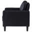 Fauteuil d'appoint noir avec accoudoirs rembourrés-504525893